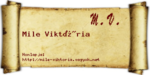 Mile Viktória névjegykártya