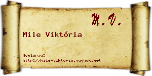 Mile Viktória névjegykártya